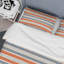 Ensemble de housse de couette en microfibre orange / gris 3 pièces-1664182425