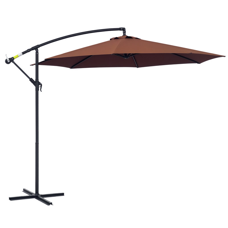 Parasol en porte-à-faux octogonal Cantilever, Café