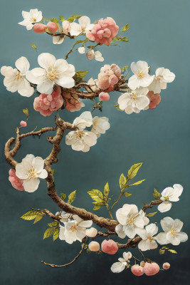 Cherry Blossoms, 60.96 cm H x 91.44 cm W