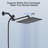 Shower Head, 10 Inch High Pressure Rainfall Shower Head/Handheld Shower Combo With 11 Inch Extension Arm, 6 Settings Adjustable Anti-Leak Shower Head With Holder/Hose, Height/Angle Adjustable-122404480