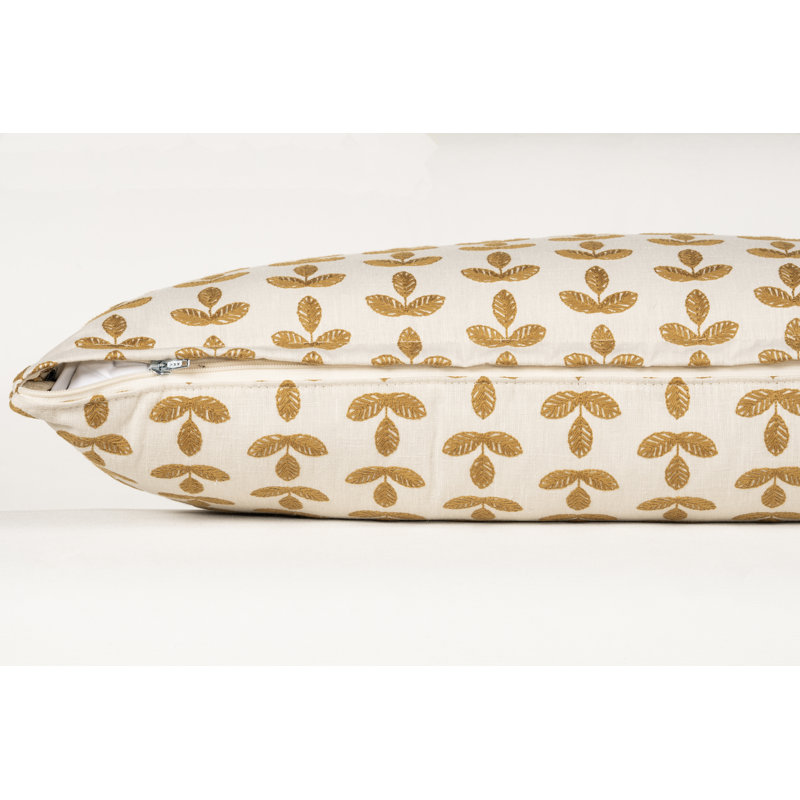 Coussin Birch Lane Trillium, Polyester, Jaune floral