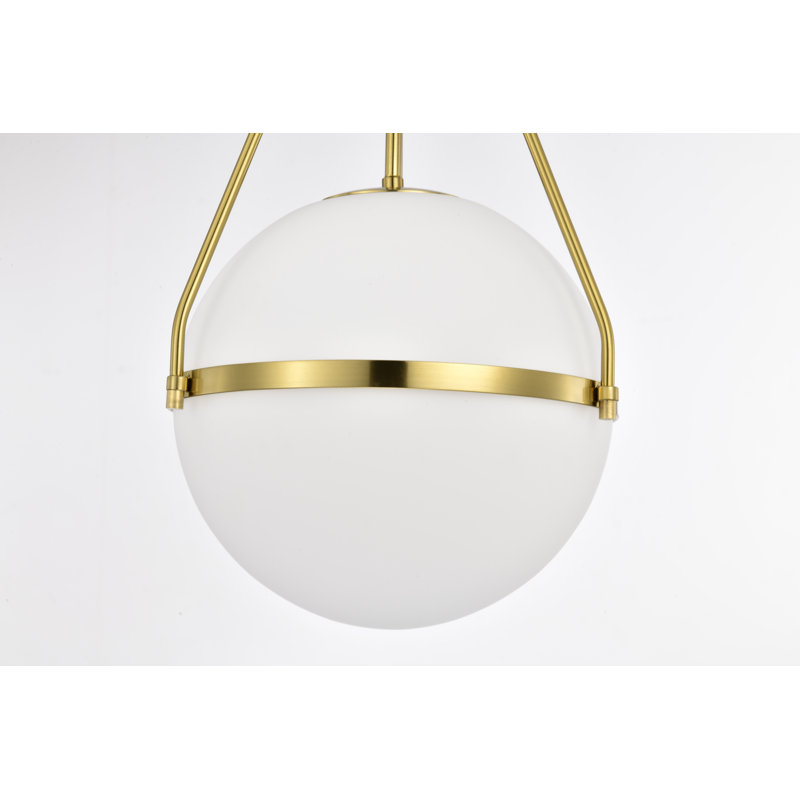 Heuller Glass Semi Flush Mount, Brass