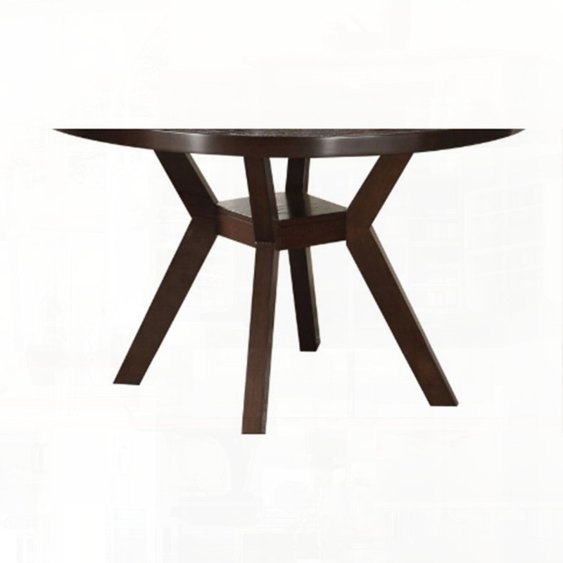 Table de salle à manger avec base en bois d'hévéa pour une structure robuste et robuste