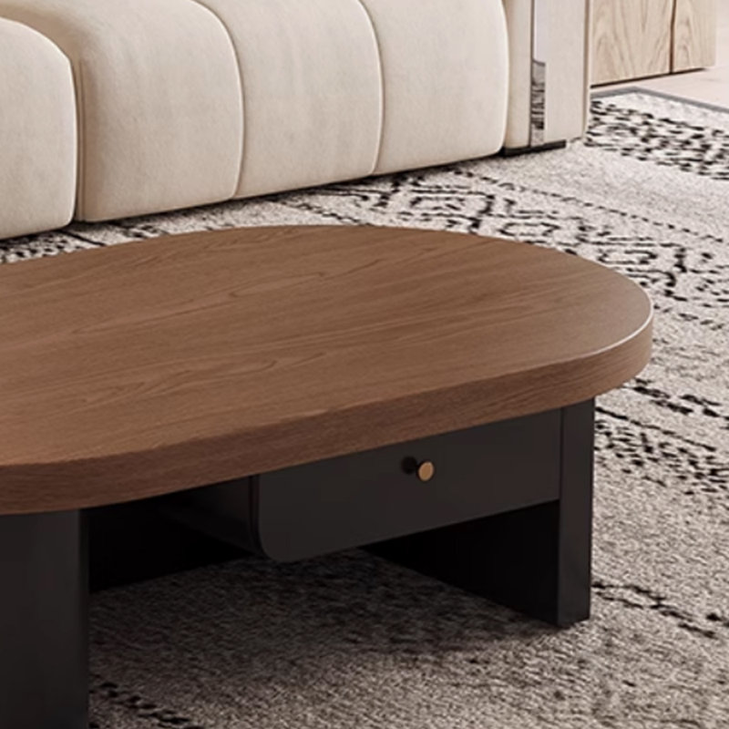 Table basse aux couleurs contrastantes et design simple, Noir