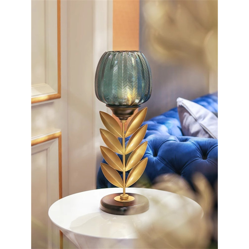 Metal Tabletop Candlestick, 18.11" H x 6.3" W x 6.3" D