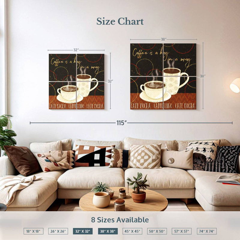 Yarlin Fresh Coffee III, 32" H x 32" W