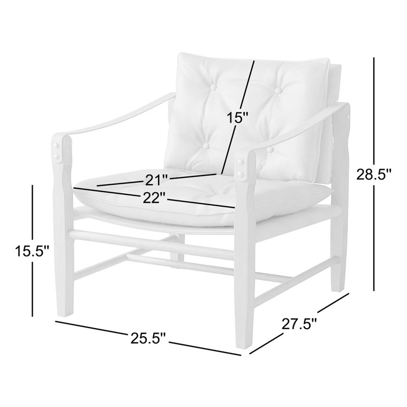 Lenz Armchair, Kennison Cognac Genuine Leather