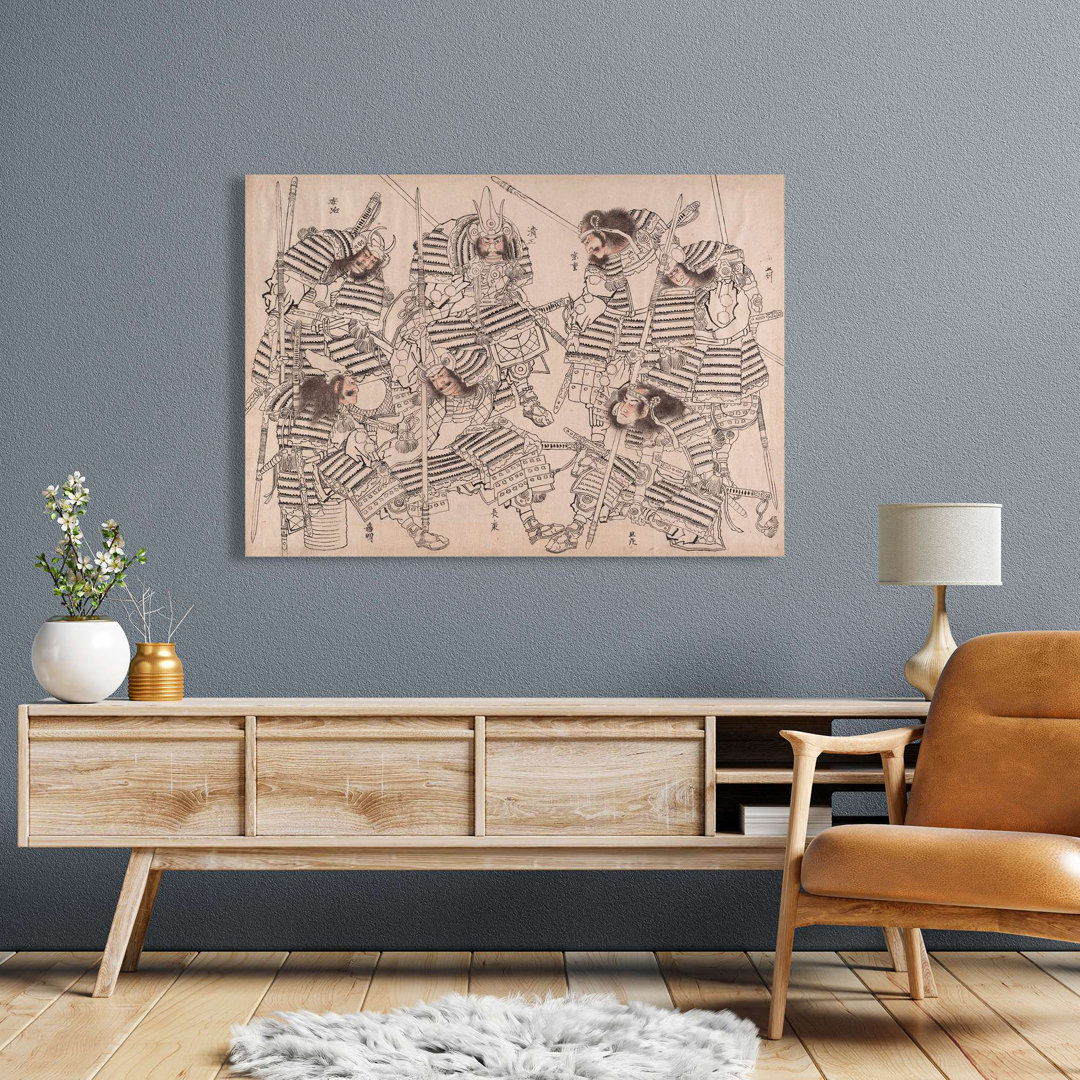 Samurai von Katsushika Hokusai - Kunstdrucke auf Leinwand