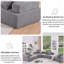Très grand dossier modulaire en forme de U, canapé de plancher en tissu de luxe, canapé convertible à compression, canapé spacieux rempli de mousse, convient au salon, 2 couleurs-1390298345
