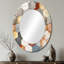 Tymvou - Miroir mural ovale brun-221730162