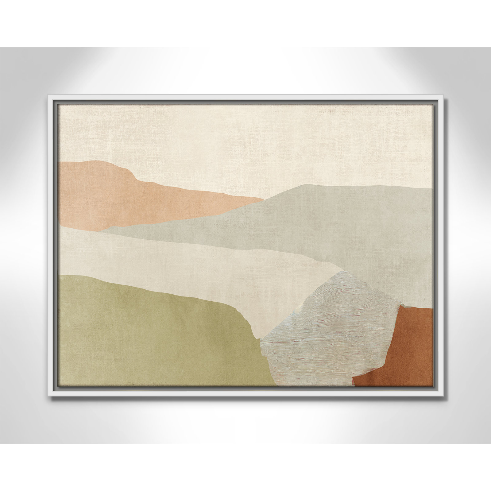 Elspeth "Pastel Views" Painting, 19.5" H x 25.5" W, White