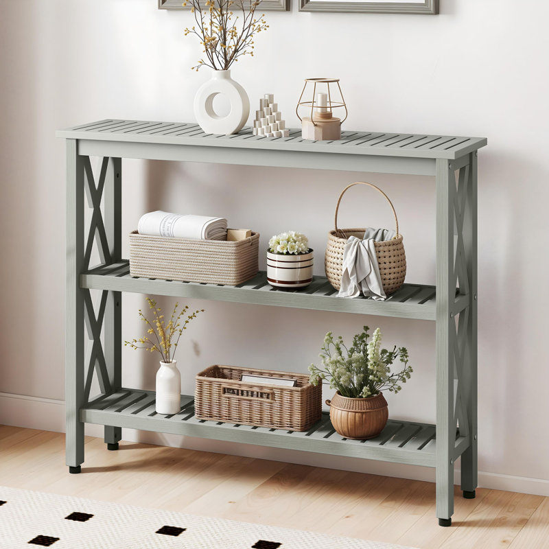  Buffet rectangulaire d'extérieur et console, Gris