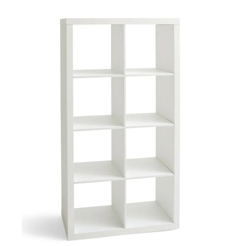 8-Cube Organizer With 4 H-Shelf Inserts, White