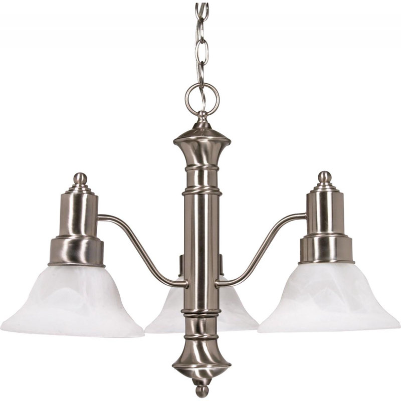 Lustre classique / traditionnel à 3 lumières Mayhugh, Non