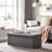 Linen Blend Upholstered Storage Bench-1733586280
