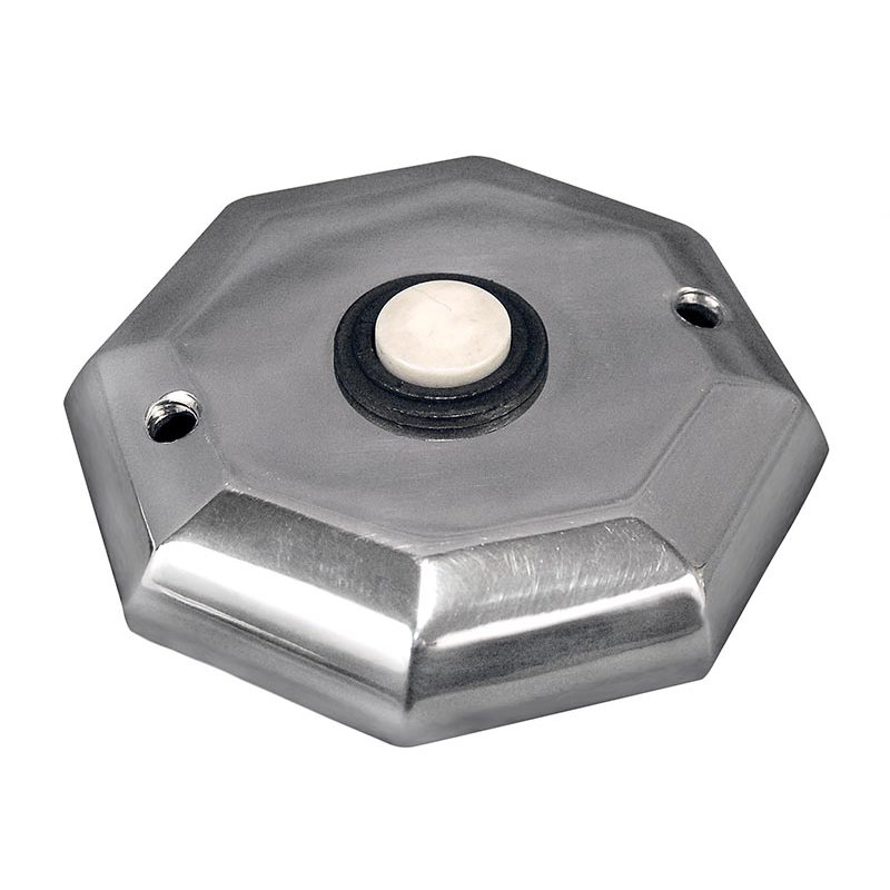 Archimedes Push Button, Polished Silver