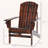 Classic Wooden Adirondack Chair with Cup Holder & Slatted Back Support