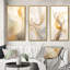 Tender Whirling White Illustration - Abstract Spirals Art Set Of 3 Pieces-1959098119-1959098169