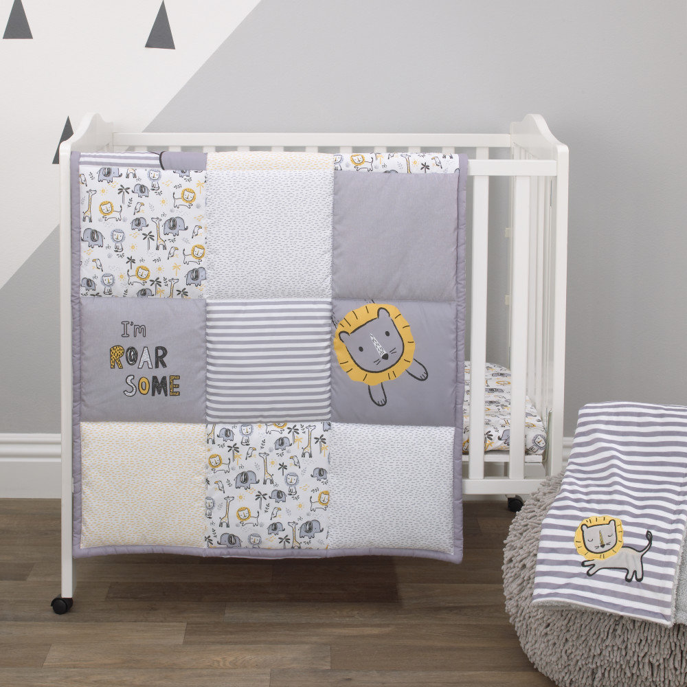 Isabelle \u0026 Max™ Vergas Lion Nursery 3 Piece Crib Bedding Set \u0026 Reviews |  Wayfair, image size:1000x1000