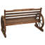 Banc de jardin brun massif