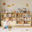 Armoire de rangement multifonctionnelle pour enfants avec tiroirs mobiles et roulettes cachées, étagère à livres à 5 compartiments pour le rangement de la salle de jeux