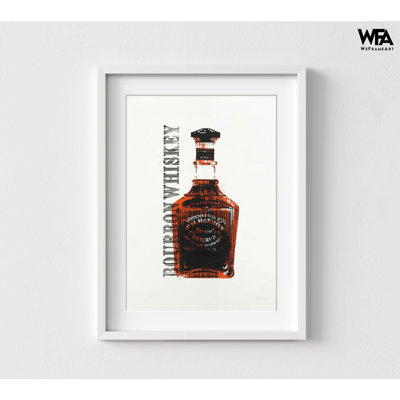 Reproduction d'affiche de bouteille de bourbon, cadeau d'amant encadré de bourbon, impression d'affiche de bouteille d'alcool, impression d'art bar, art mural whisky, art mural encadré