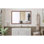 Miroir de salle de bain 48 po x 32 po rectangulaire moderne surdimensionné avec cadre en noyer
