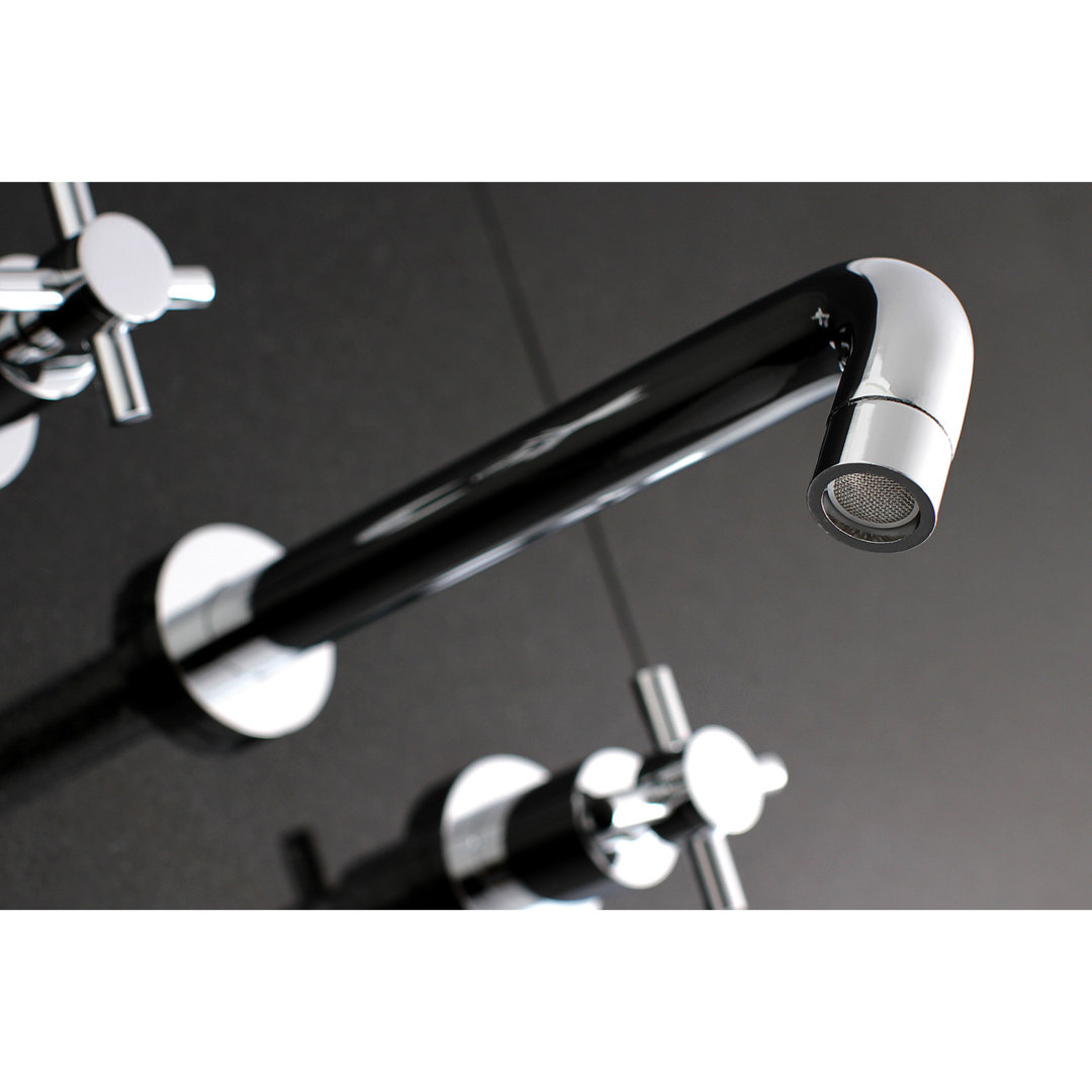 Kingston Brass Concord Two-Handle 3-Hole Wall Mount Roman Tub Faucet Kingston Brass Handle