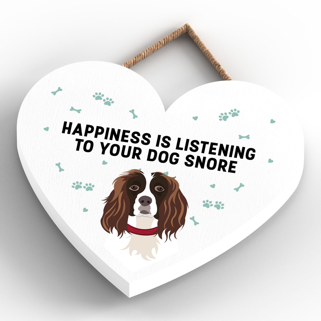 Spaniel Happiness Dog Snoring Wall Décor