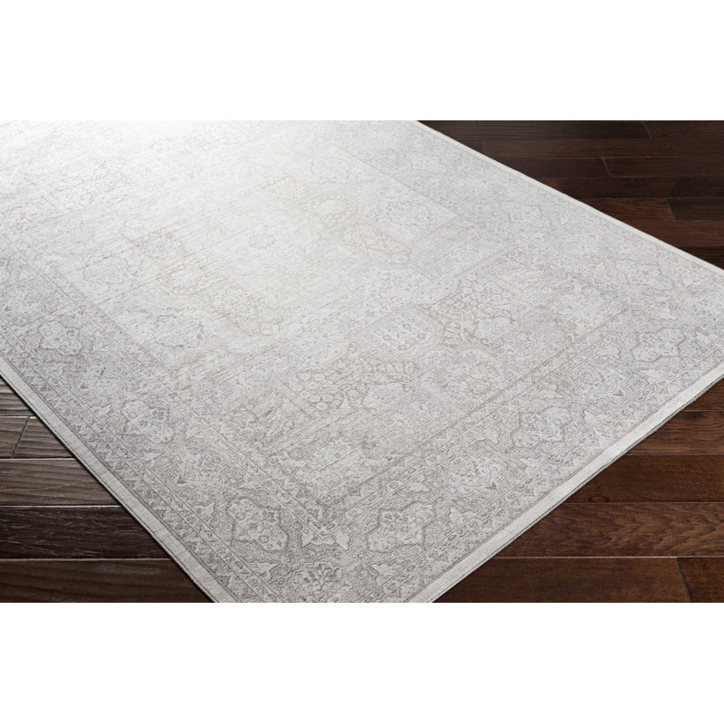 Tapis à motif oriental gris clair, Rectangle 2 pi x 3 pi