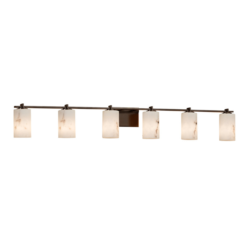 Éclairage pour meuble-lavabo 6 lumières del Keyon, Bronze foncé, Incandescent