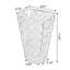 Vases de table en verre rose Pyramid