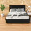 Grand lit durable, structure en bois, design moderne pour la maison