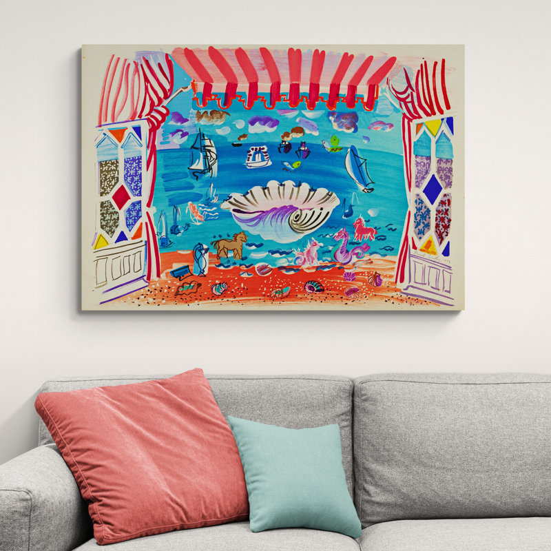 Theater Curtain For Ballet by Raoul Dufy - Wrapped Canvas Art Prints, 84 cm H x 117 cm W