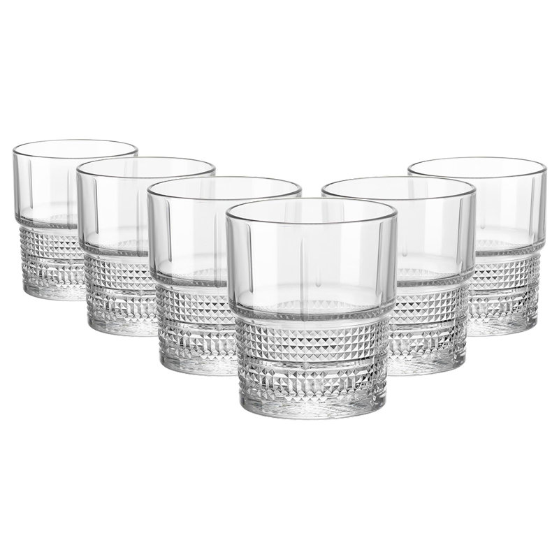 Bartender Novecento Double Whisky Glasses - 370ml, 12