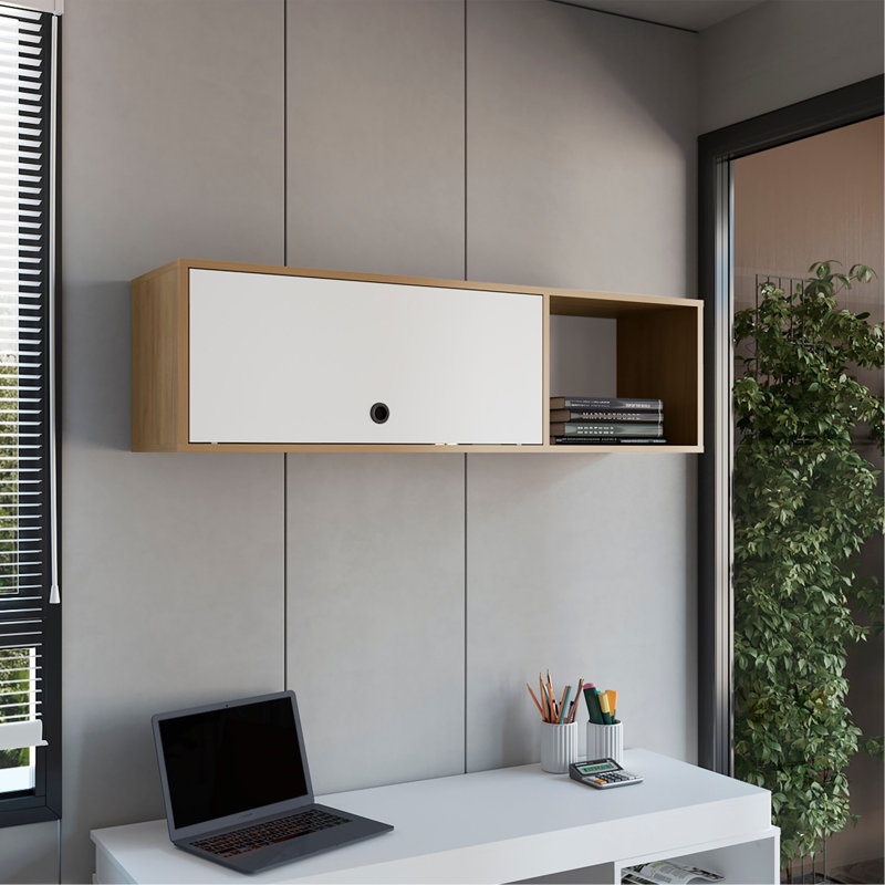 Armoire murale, 1 porte, 3 tablettes