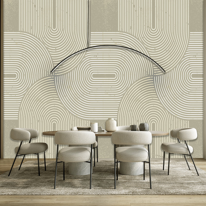 Murale beige Mod Curves, Beige
