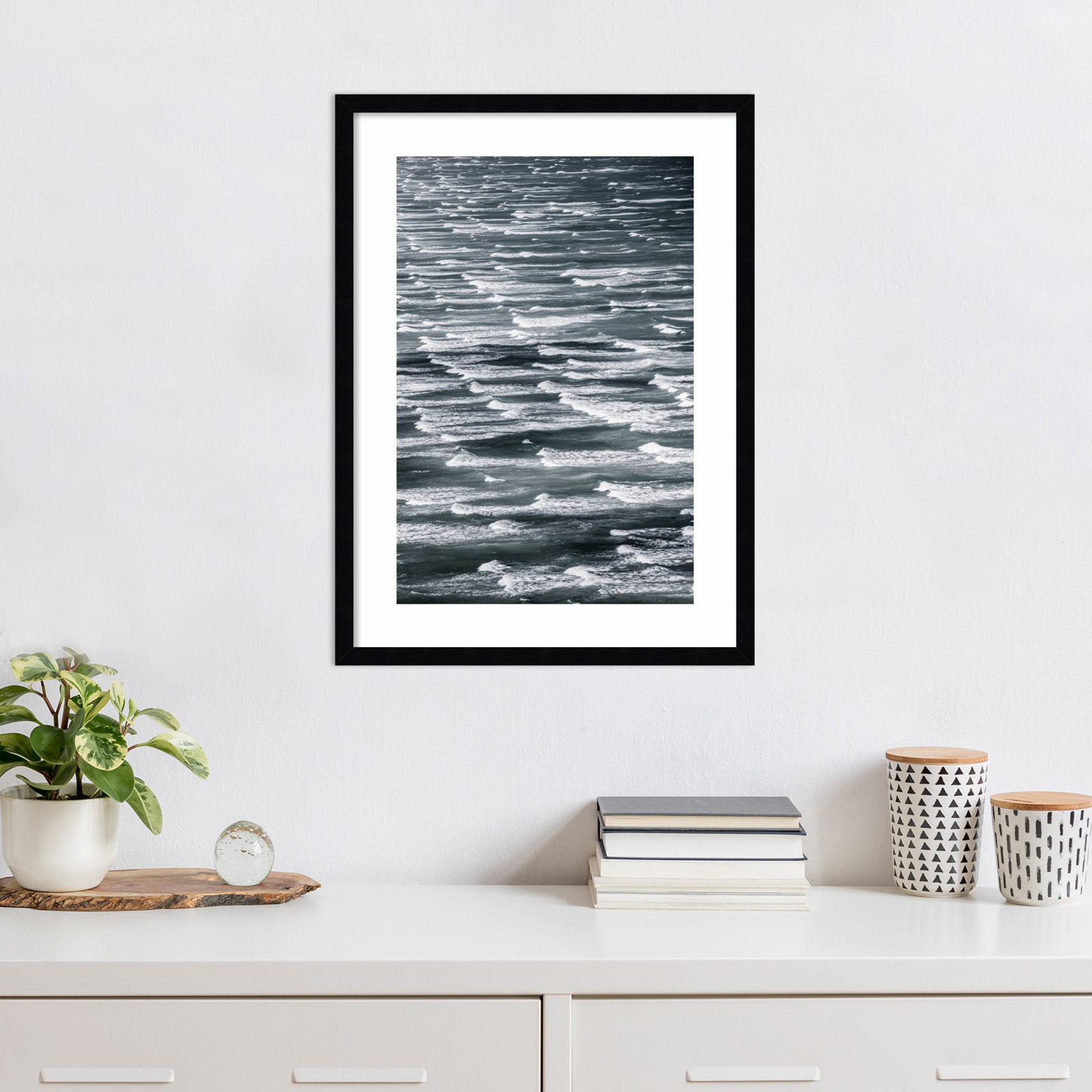 Infinite Waves 02 by Shot by Clint Wood Framed Wall Art Print, Black Framed, 25" H x 19" W