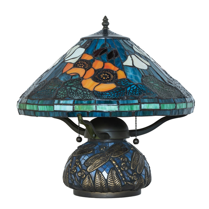 17" High Tiffany Poppy Table Lamp