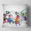Cercles et formes colorés - Coussin décoratif imprimé abstrait-89815640-89815642