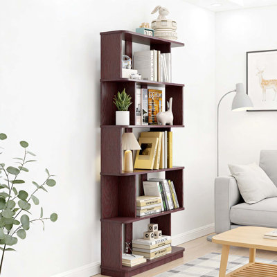 Modern 5-Tier Open Storage Bookcase