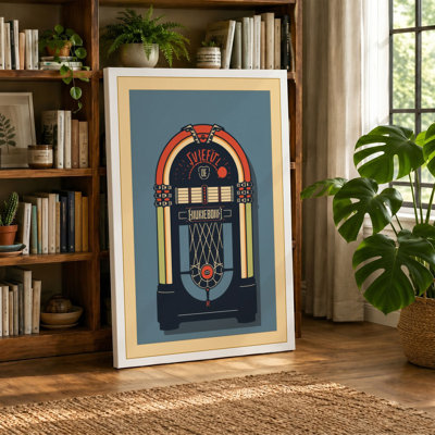 Vintage Jukebox Retro - Wrapped Canvas