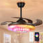 Ventilateur de plafond Bluetooth Higginson de 42 po avec lumières DEL à intensité variable et lecteur de musique