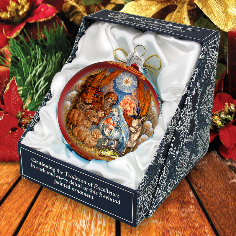 5.5'' Glass Holiday Shaped Ornament