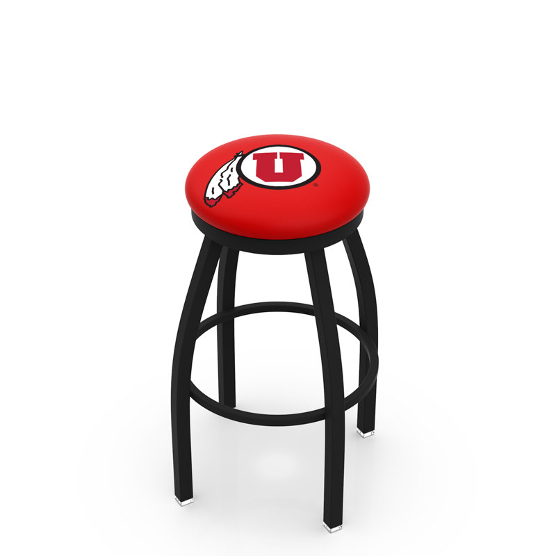 NCAA 36" Swivel Bar Stool, Utah, Black