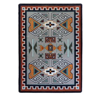 Tapis rouille à motif Sud-Ouest Martines