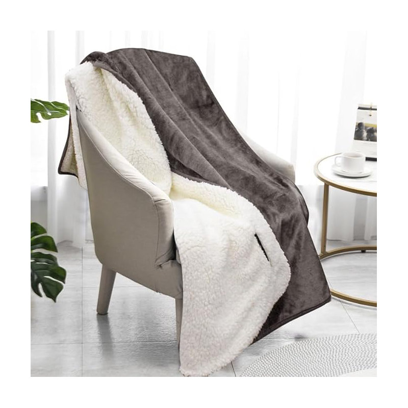 Veyo Throw Blanket, Grey, 200cm W x 240cm L