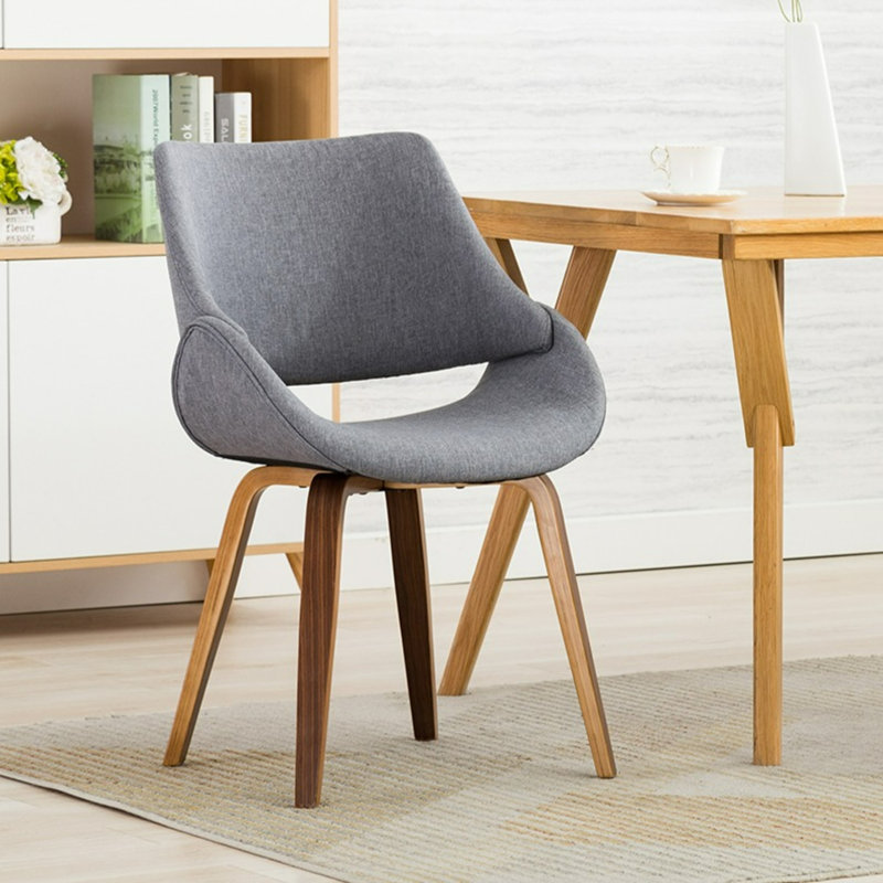 Chaise d'appoint rembourrée Canady, Gris