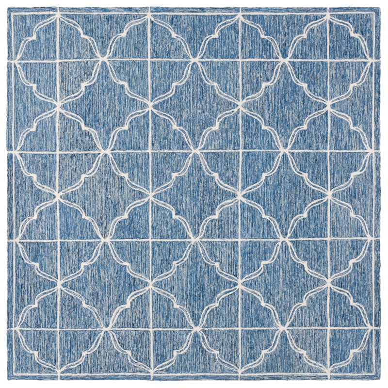 Lauren Ralph Lauren Hand Tufted Wool Pile Geometric Rug, Square 7'