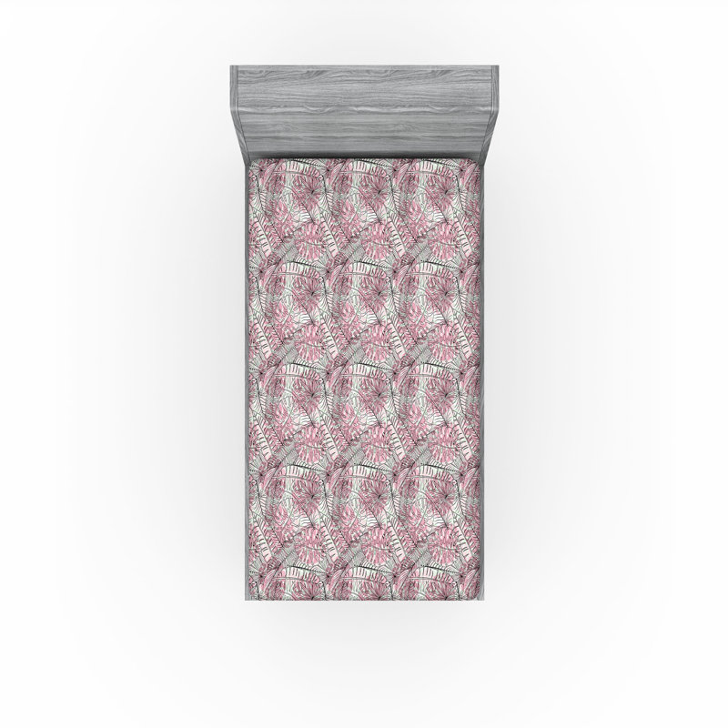 Drap-housse Ambesonne Exotic Wild Forest Hawaii, Drap-housse de taille simple